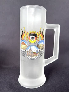 Deutschland Germany Bocking mattiert abgeschrägter deutscher Bierstein schweres Glas 8" - Bild 1 von 11