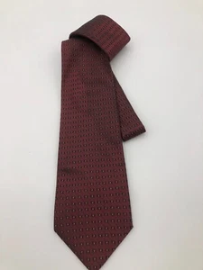 Cravatta uomo vintage Style Seta Silk 100% seta bordeaux fantasia - Picture 1 of 2