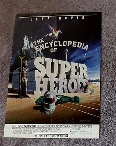 Encyclopedia of Superheroes 1985 Rovin Difate Pegasus Comic PROMO Poster GVG - Foto 1 di 1