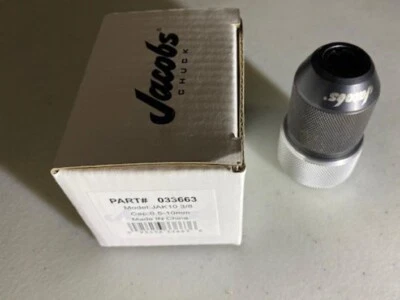 Jacobs 33663 JAK10 CAP. 0.5 - 10mm Pneumatic Keyless Drill Chuck 3/8" Mount - Image 1 of 2