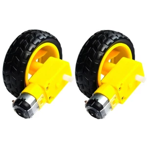 2Set DC Electric Motor with TT Motor Tire Wheel Gear Motor for Arduino Smart Car - Picture 1 of 7