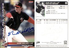 Shane Wallace Signed 2001 Choice California-Carolina  All-Stars #2 Card Auto AU