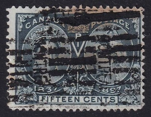 CANADÁ 1897 QV Jubilee 15c pizarra SG 132 usada (CV £120) - Imagen 1 de 1