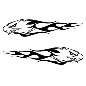 Eagle Flame Decal Tribal Flame Sticker Hot Rod Flame Car Truck Motorcycle Tank - Picture 1 of 1