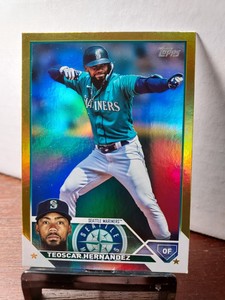 2023 Topps Update TEOSCAR HERNANDEZ #US149 Gold Foil SP Mariners