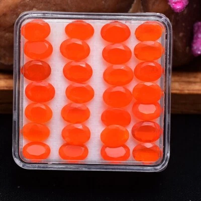 28 Pcs Natural Ethiopian Opal Oval Faceted Cut 7mm*5mm Huge Loose Gemstones Lot - Image 1 of 4