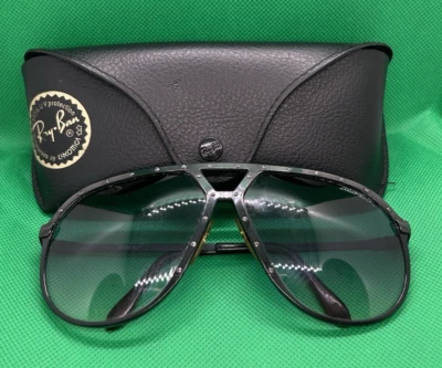 Gafas de sol Alpina M1 Aviator marco negro #226331 vintage hechas en W. Alemania Foto 1 de 4