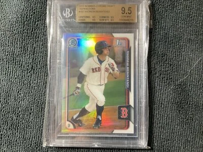 Bowman 2015 cromo béisbol Andrew Benintendi RC BGS 9,5 RC refractor Foto 1 de 4