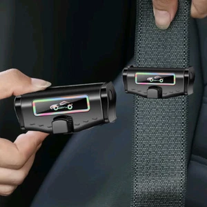 2x Vehicle Car Parts Seat Belt Clip Safe Holder Stopper Buckle Clamp Accessories - Imagen 1 de 12