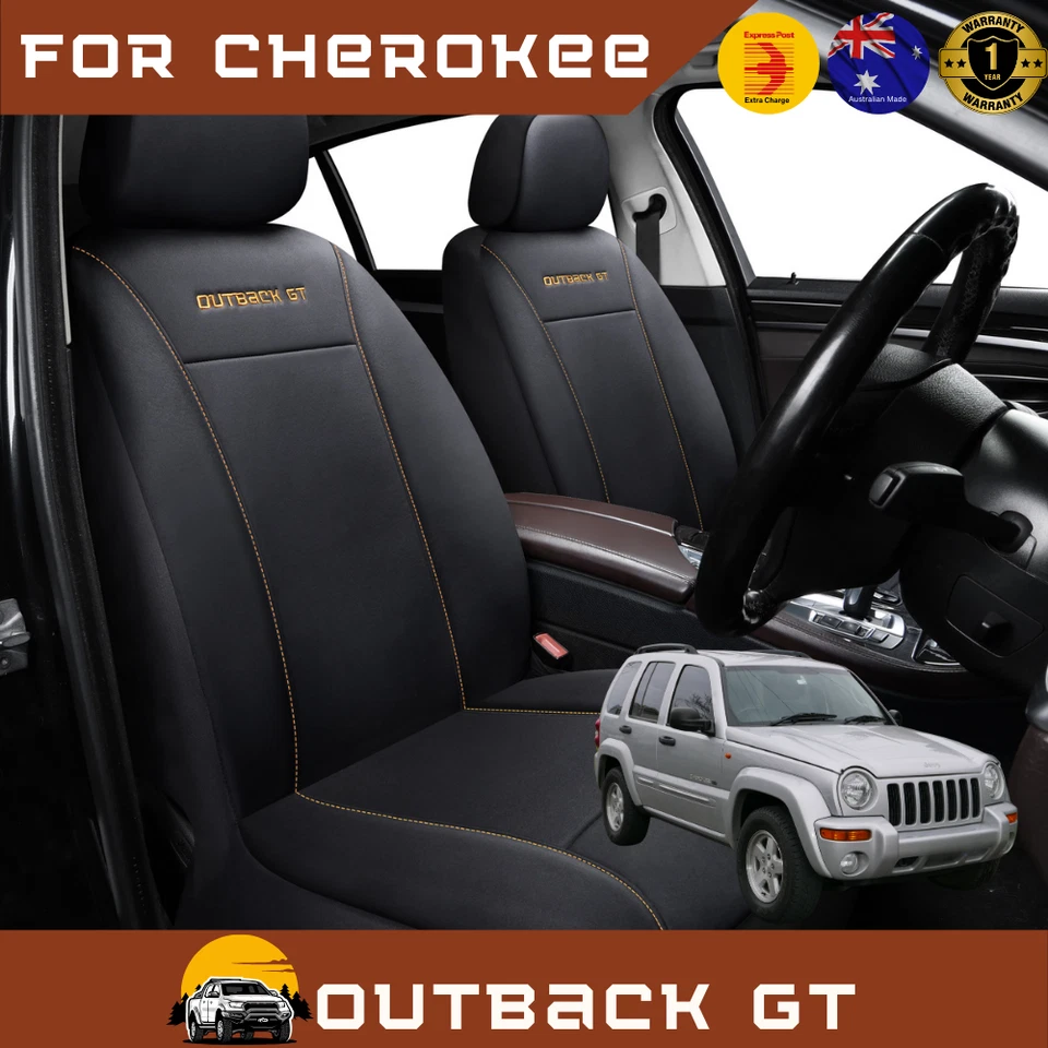 Neoprene Front Car Seat Cover for Jeep Cherokee 2002 - 2008 (KJ) - Air Bag Safe - image 1 of 4