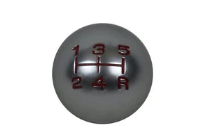 plata R1 perilla de engranaje redonda 5 velocidades rojo para mazda - Imagen 1 de 5