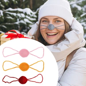 Nose Cover Protection Thread Breathable Comfortable Wearing Warmer Knitted Wool - Picture 1 of 16