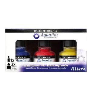 Daler Rowney Aquafine Watercolour Ink Set 3 x 29.5ml - Picture 1 of 4
