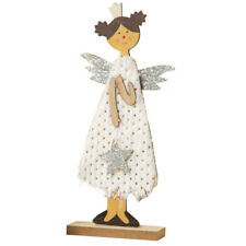  Christmas Home Decor Decorations for Angel Wooden Ornaments Cartoon