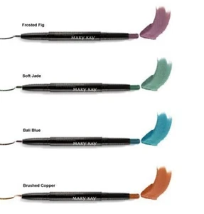 MARY KAY SHADOW & LINE EYE DUO -Bali Blue Frosted Fig, Brushed Copper, Soft Jade - Picture 1 of 5