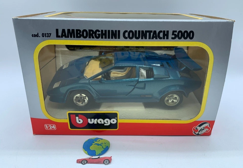 Bburago Lamborghini Countach 5000, automodello scala 1:24 - 1:25, vintage (2727) - Immagine 1 di 4