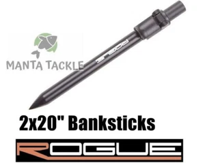 NUEVO 2 x Palo de Banco Extensible Leeda Rogue 20" Palo de Banco Pesca de Carpa 50 cm - Imagen 1 de 1