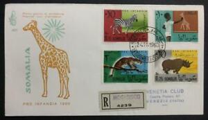 147. SOMALIA 1970 SET/4 STAMP USED REGISTERED FIRST DAY COVER