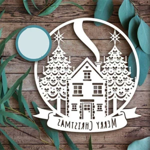 Merry Christmas Ball Cutting Dies Scrapbooking Metal EmbossingDIY Stencil Album - Picture 1 of 6