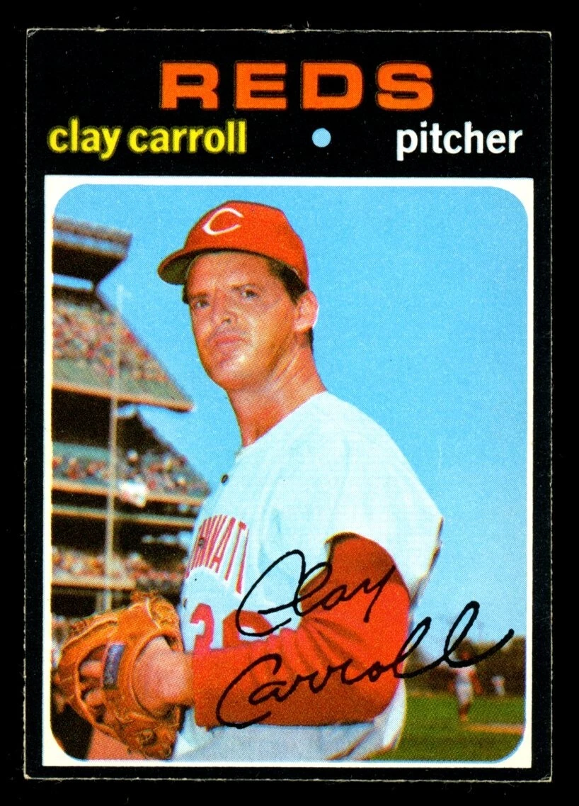 1971 TOPPS OPC O PEE CHEE MLB BASEBALL #394 CLAY CARROLL NM Cincinnati Reds Card