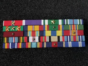 A10-U) US Ordensspange Navy Afghanistan Irak 20 Ribbons Bronze Star Purple Heart - Picture 1 of 4