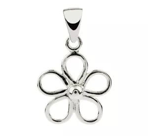 1x 925 Sterling Silber Gänseblümchen Blume Anhänger für Halskette + Geschenktüte - Bild 1 von 1