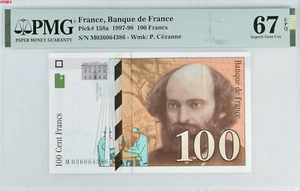 France P158a 1997-98 100 Francs PMG67 - Picture 1 of 2