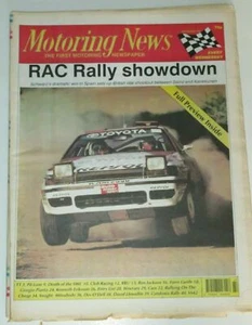 Motoring News A.Schwarz Toyota Celica Wins Rally Spain - Lombard Preview 1991 - Picture 1 of 1