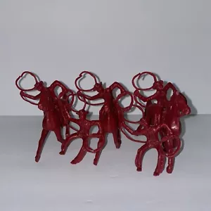 Tim-Mee Western Horse with Saddle. Series 4 1957-1975. Maroon Plastic 60mm - Picture 1 of 4