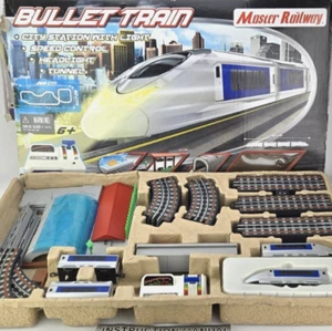 Master Railway Bullet Train Railroad Motorized Lighted Set w Box & Instructions - Picture 1 of 4
