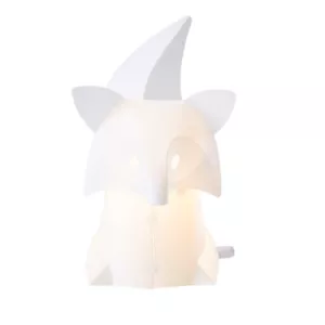 Litecraft Glow Table Lamp Fox Origami Style Child's Bedside LED Light - White - Picture 1 of 6