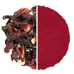 Bio Natur Hibiskusblüten Blätter Pulver Premium Qualität Größe wählbar - Bild 1 von 24