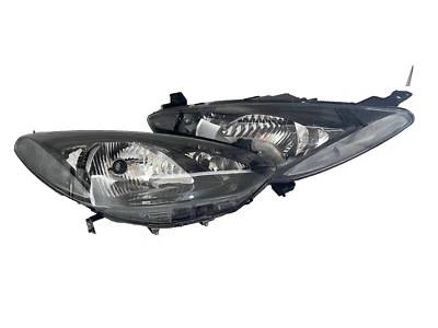 Pair LH+RH Head Light Black For Mazda 2 DE Neo Maxx Genki Sport 2007-2014 - image 1 of 4
