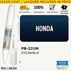 PB 221M Touch Up Paint for Honda Blue # CYCLON BLUE Pen Stick Scratch Chip Fix B
