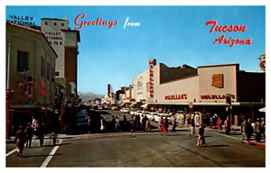 Postcard AZ Arizona Tucson West on Congress Street Mclellan's Store Unposted 50s - Picture 1 of 2