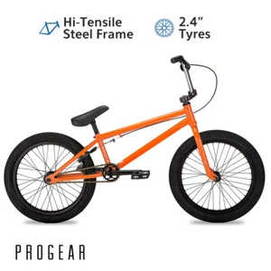 NEW USA DESIGN PRO BMX 20" Hi-Ten Steel Chromoly DT - 3PC Cranks (Orange/White) - Picture 1 of 5