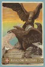 AVIAZIONE MILITARE - Cartolina Originale d'Epoca Formato Piccolo Viaggiata 1916