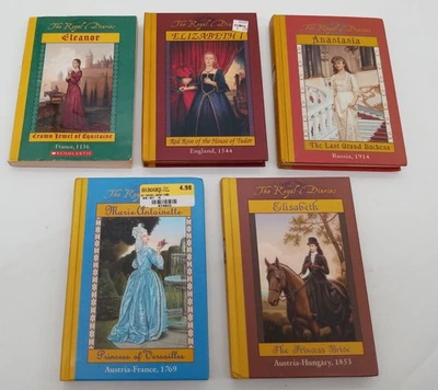 Lot of 5 Royal Diaries History Biography Books Homeschool 4 HC 1 PB Princess - Image 1 of 4