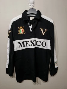 Maglia Rugby Americana e Francese Piccole Toppe Ricamate Messico Maglia Manica Lunga - Foto 1 di 14