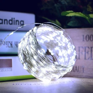 200 LED Solar String Lights Fairy Outdoor Garden Christmas Tree White 2Pk - Picture 1 of 7