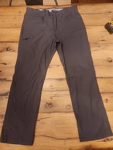 Orvis Hose Herren 34x29 grau Flatfront Tech Pants solide Wandern Camping - Bild 1 von 10