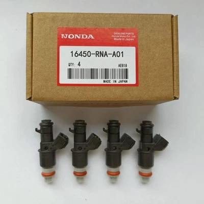 4 PIEZAS INYECTORES DE COMBUSTIBLE PARA 06-16 HONDA CR-Z FIT CITY 1.5L CIVIC 1.8L 16450-RNA-A01 Foto 1 de 4
