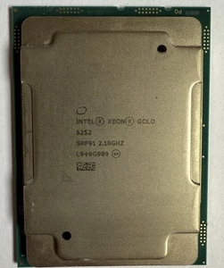 Intel Xeon Gold 6252 SRF91 24C Server Prozessor 24x 2,10 GHz 35,75MB Cache 3647 - Photo 1/2
