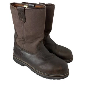 C.E. Schmidt Brown Mens Steel Toe Waterproof Work Safety Boots Leather Size 10 - Imagen 1 de 11