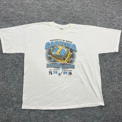 North Carolina Tar Heels Shirt Mens 2XL White Basketball NCAA 2005 Champions - Image 1 of 4
