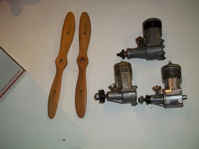 3-NICE CONTROL LINE MODEL AIRPLANE ENGINES READY FOR SOME TLC OR FOR PARTS - Image 1 of 4
