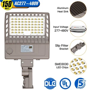 LED Shoebox Lights 150W AC480V For Outdoor Street Parking Lot Tennis Court Road - Picture 1 of 12