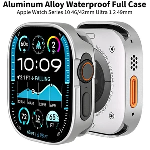 Hülle Displayschutzfolie für Apple Watch Ultra 2/10 42mm 46mm 49mm Aluminiumlegierung - Bild 1 von 18