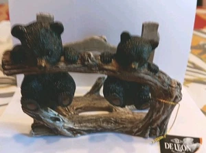 DELEON  Adorable Bear Cubs Napkin Holder NWT - Picture 1 of 3