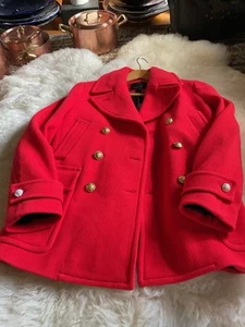 Abrigo chaquetón J.Crew mezcla de lana Stadium Cloth de Nello Gori Majesty talla 6 - Imagen 1 de 14